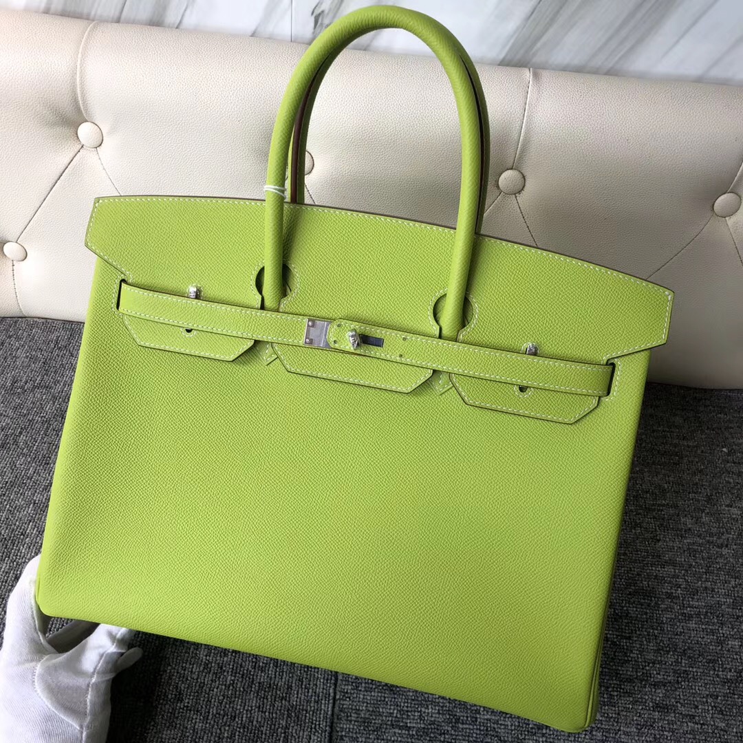 香港灣仔區愛馬仕鉑金包 Hermes Birkin 35cm Epsom 6R奇異果綠