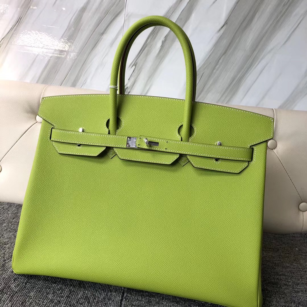 香港灣仔區愛馬仕鉑金包 Hermes Birkin 35cm Epsom 6R奇異果綠