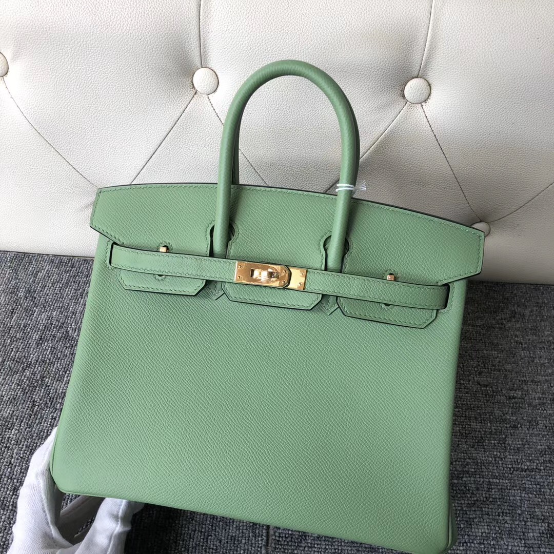 香港葵青區愛馬仕鉑金包 Hermes Birkin 25cm Epsom 3i vert criquet 牛油果綠