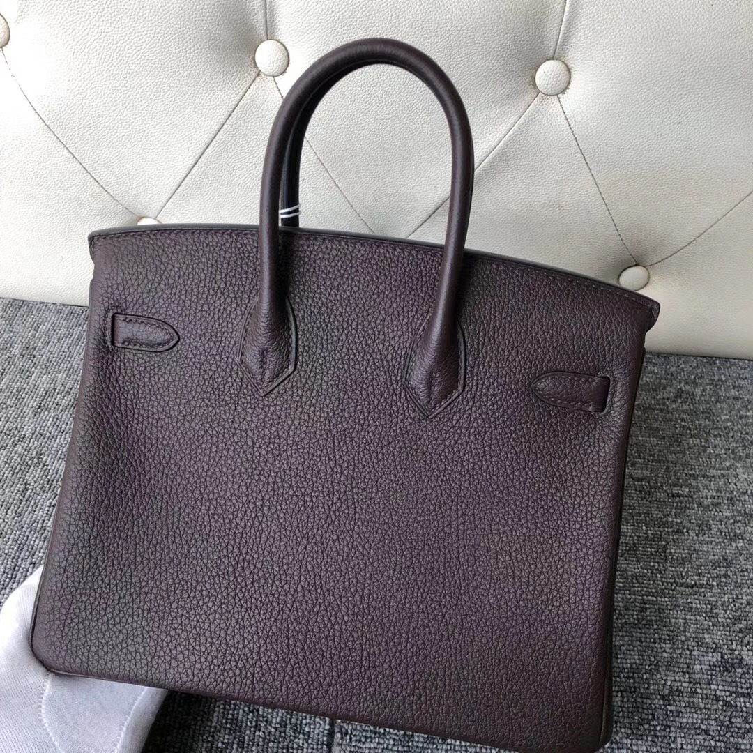 香港島中西區鉑金包 Hermes Birkin 25cm togo ck47 chocolate 巧克力色