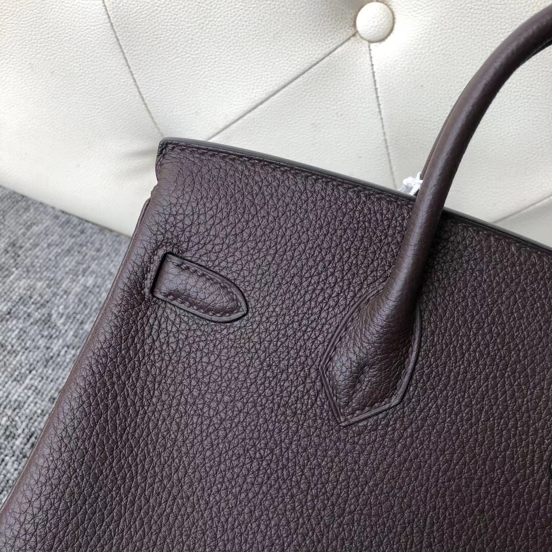 香港島中西區鉑金包 Hermes Birkin 25cm togo ck47 chocolate 巧克力色