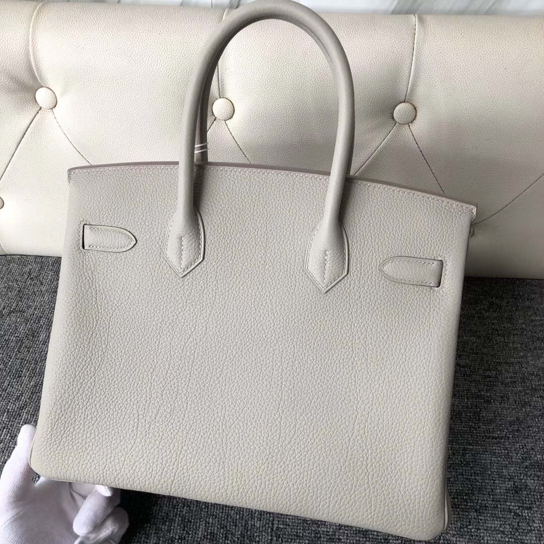 香港九龍半島 Hermes Birkin 30cm Togo CK80 grey pearl 珍珠灰