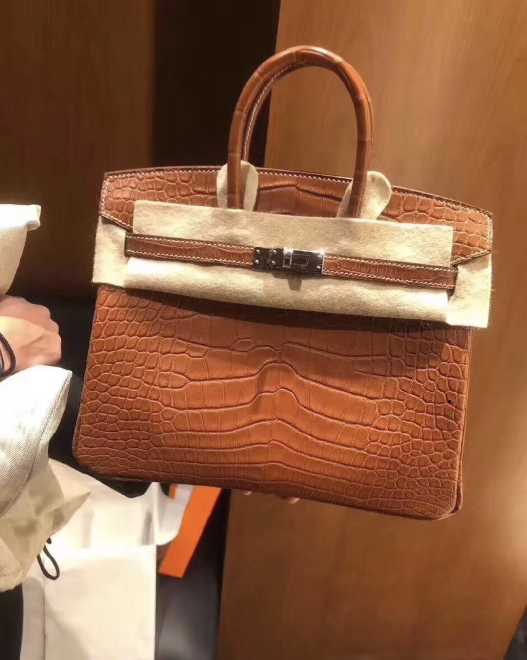 Hermes Birkin 25cm 30cm 霧面美洲鱷 CC34 Fauve 原始色 Alligator Crocodile