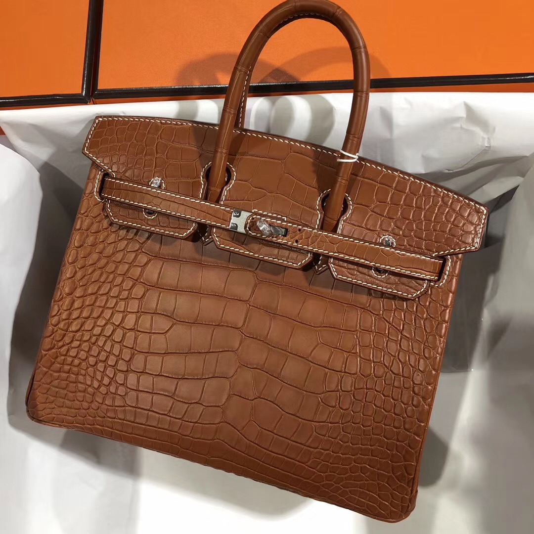 Hermes Birkin 25cm 30cm 霧面美洲鱷 CC34 Fauve 原始色 Alligator Crocodile