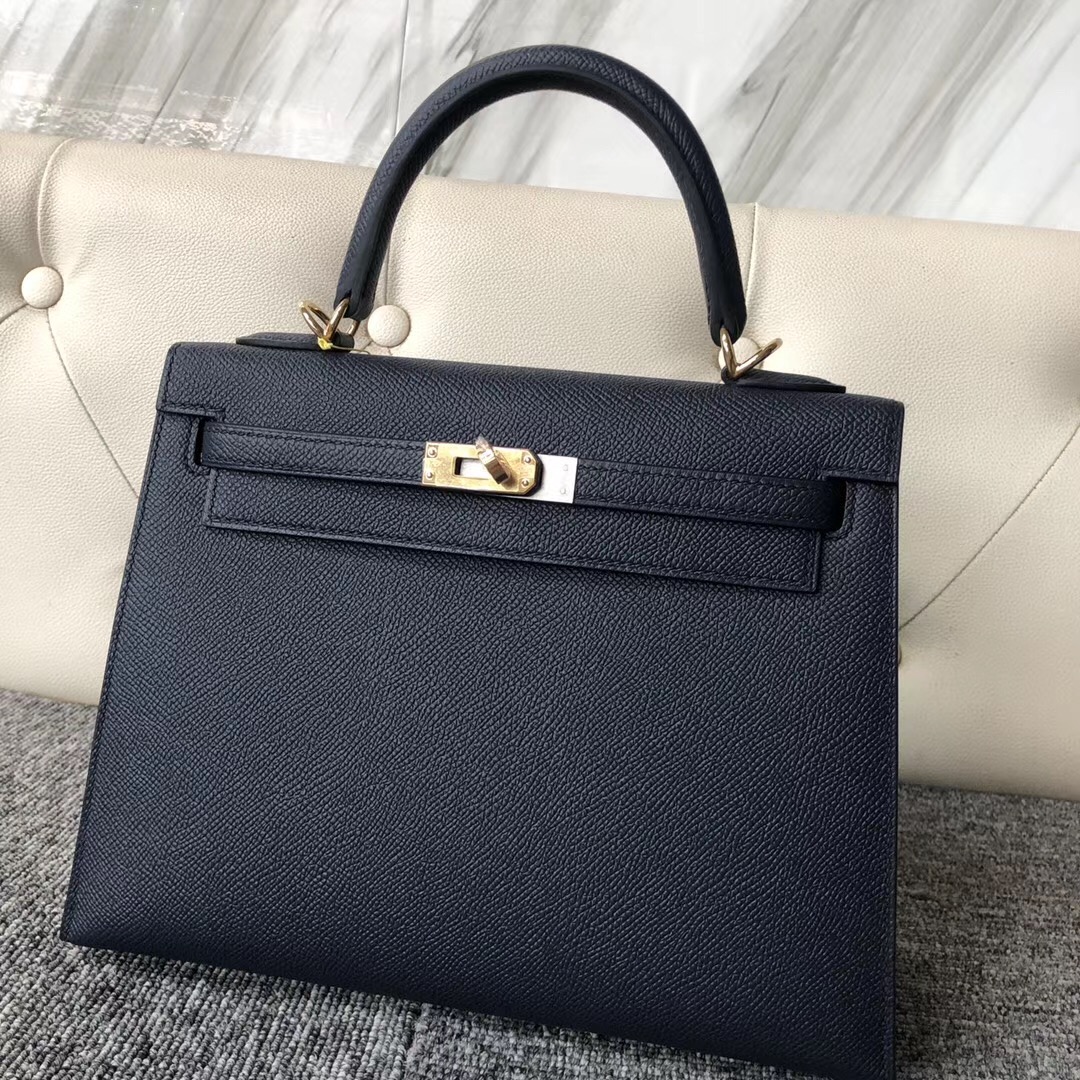 Dubai International Hermes Kelly 25 cm Epsom 2Z Blue Nuit 午夜蓝