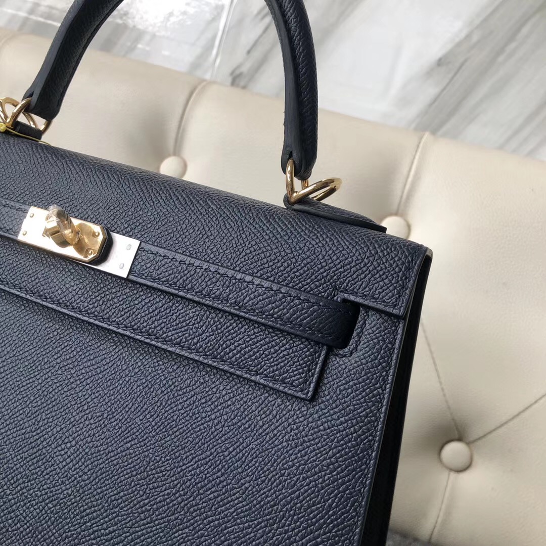 Dubai International Hermes Kelly 25 cm Epsom 2Z Blue Nuit 午夜蓝