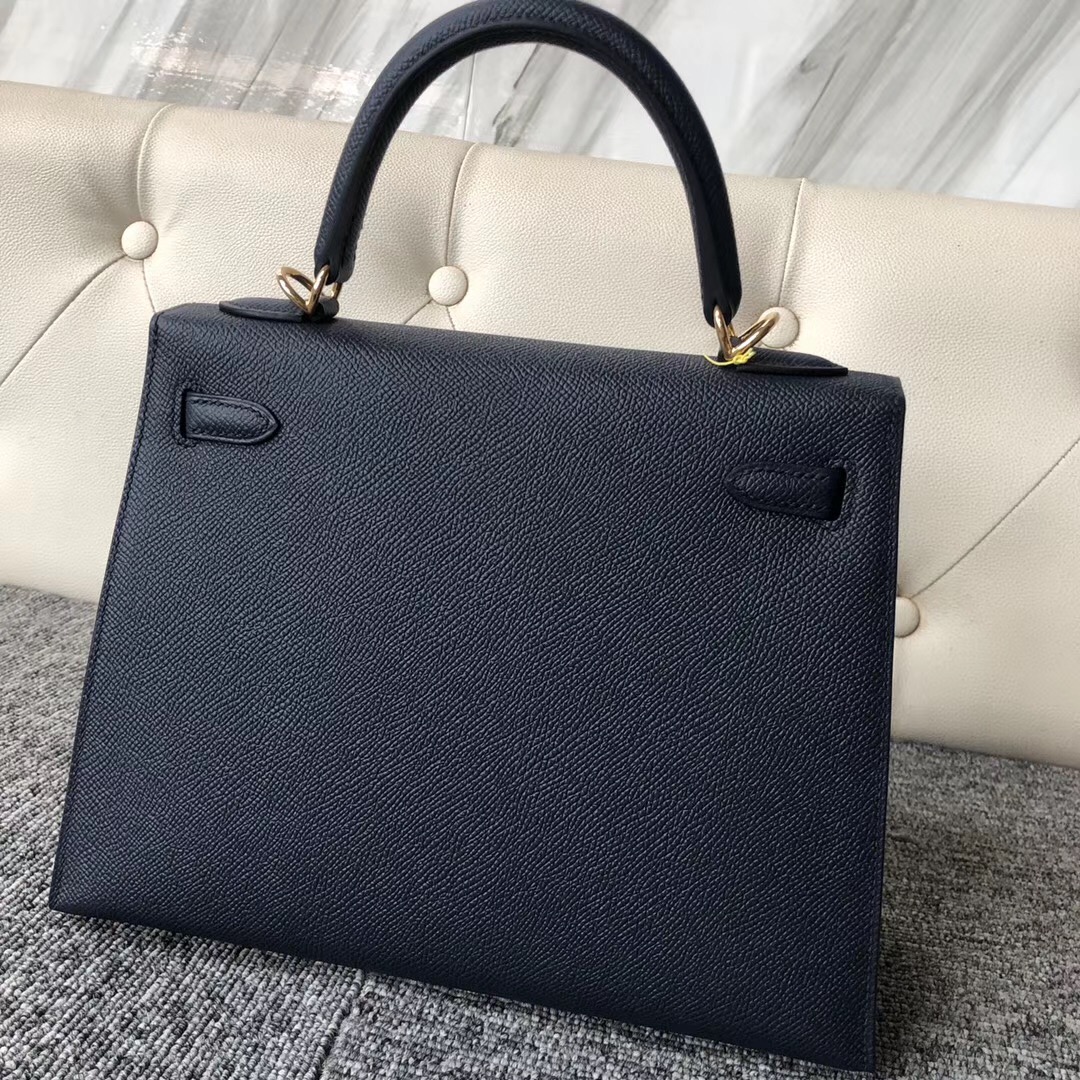 Dubai International Hermes Kelly 25 cm Epsom 2Z Blue Nuit 午夜蓝