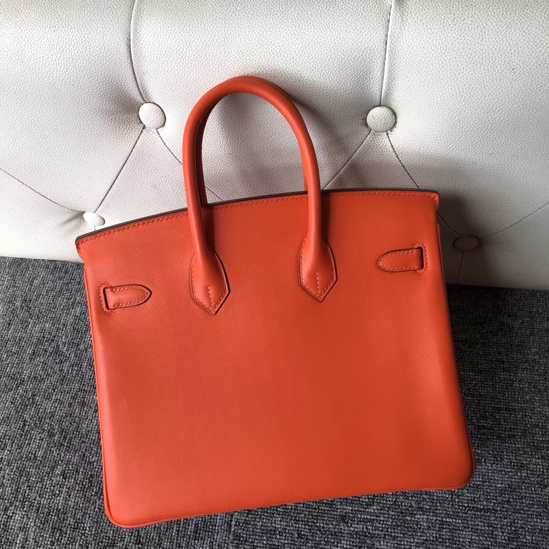 愛馬仕鉑金包價格多少錢 Hermes Birkin 25cm Swift 9T Capucine 火焰橙