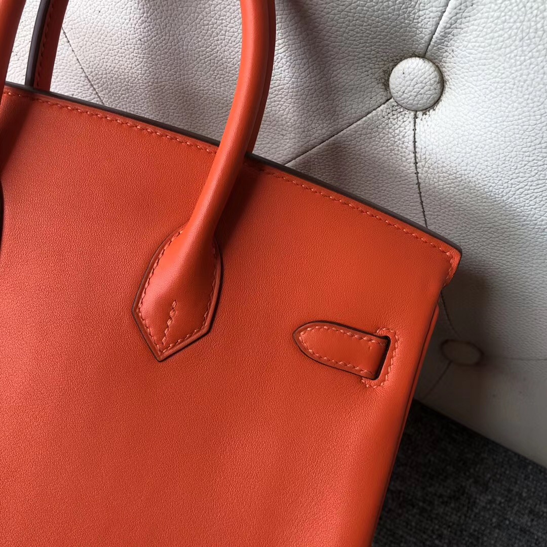 愛馬仕鉑金包價格多少錢 Hermes Birkin 25cm Swift 9T Capucine 火焰橙