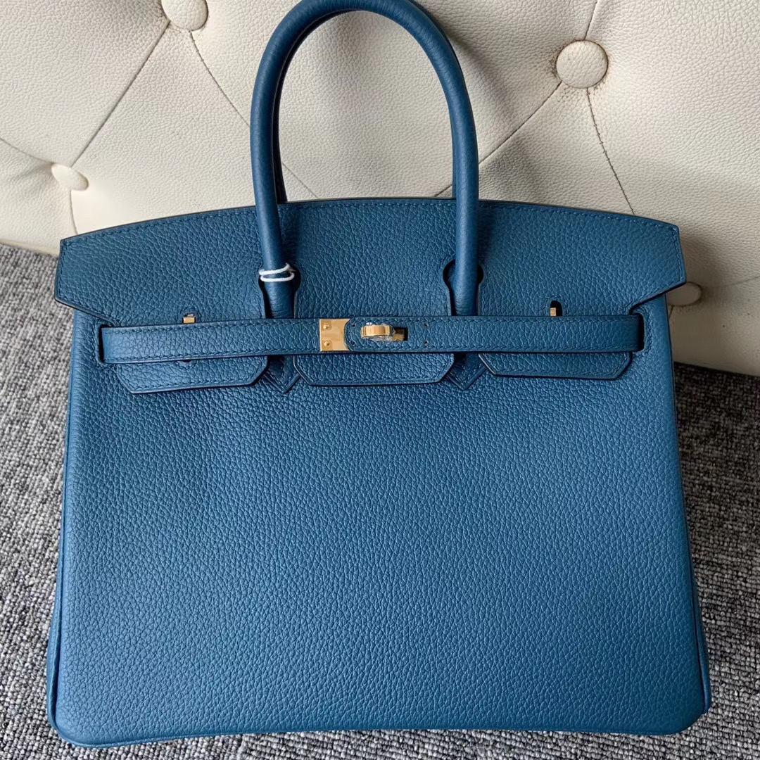 香港西貢區愛馬仕鉑金包 Hermes Birkin 25cm Togo 7C珊瑚藍 Coral Blue