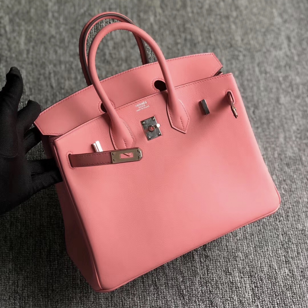 Qatar Kuwait Hermes Birkin 25cm Swift K4 Rose Dete 夏日粉