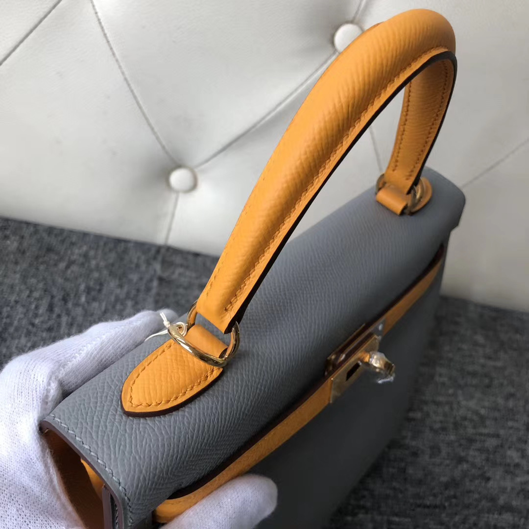 Hermes Kelly 25cm Sellier Hss cc63 vert amande杏綠色 9V Jaune Dor太陽黃