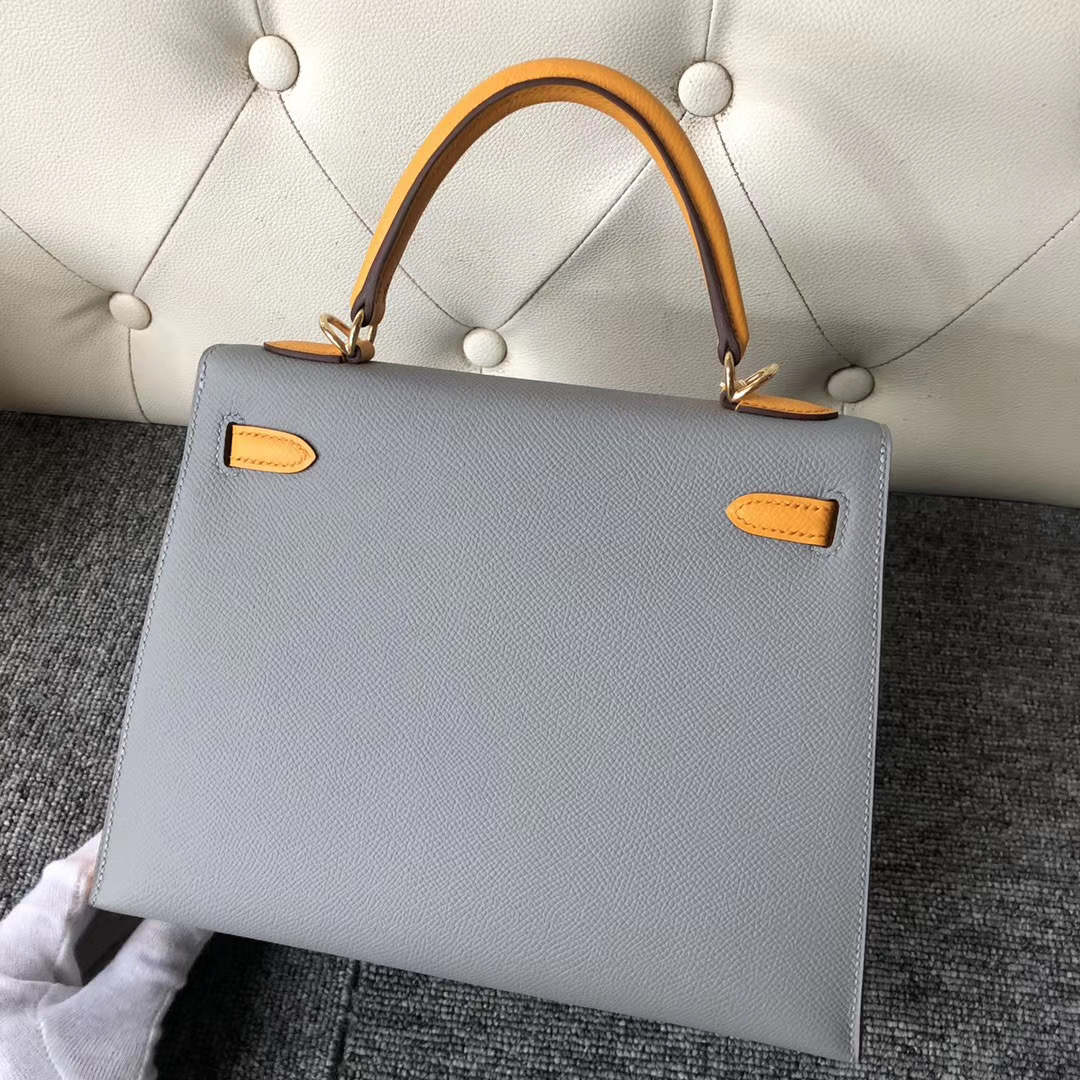 Hermes Kelly 25cm Sellier Hss cc63 vert amande杏綠色 9V Jaune Dor太陽黃