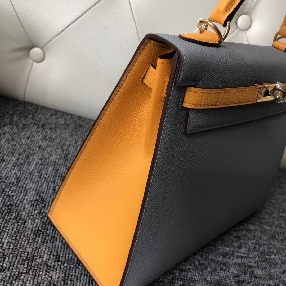 Hermes Kelly 25cm Sellier Hss cc63 vert amande杏綠色 9V Jaune Dor太陽黃