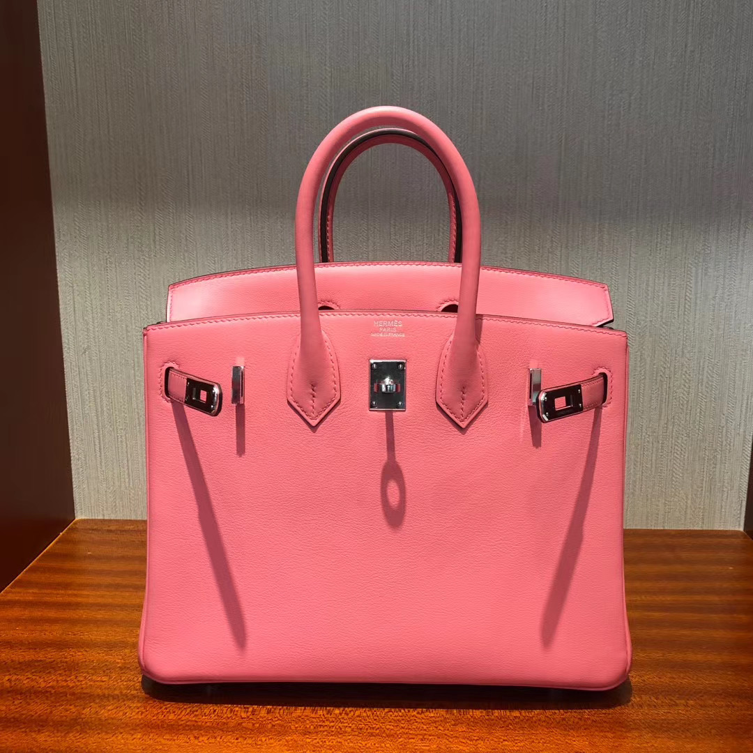 香港島中西區愛馬仕鉑金包 Hermes Birkin 25cm Swift K4 Rose Dete 夏日粉