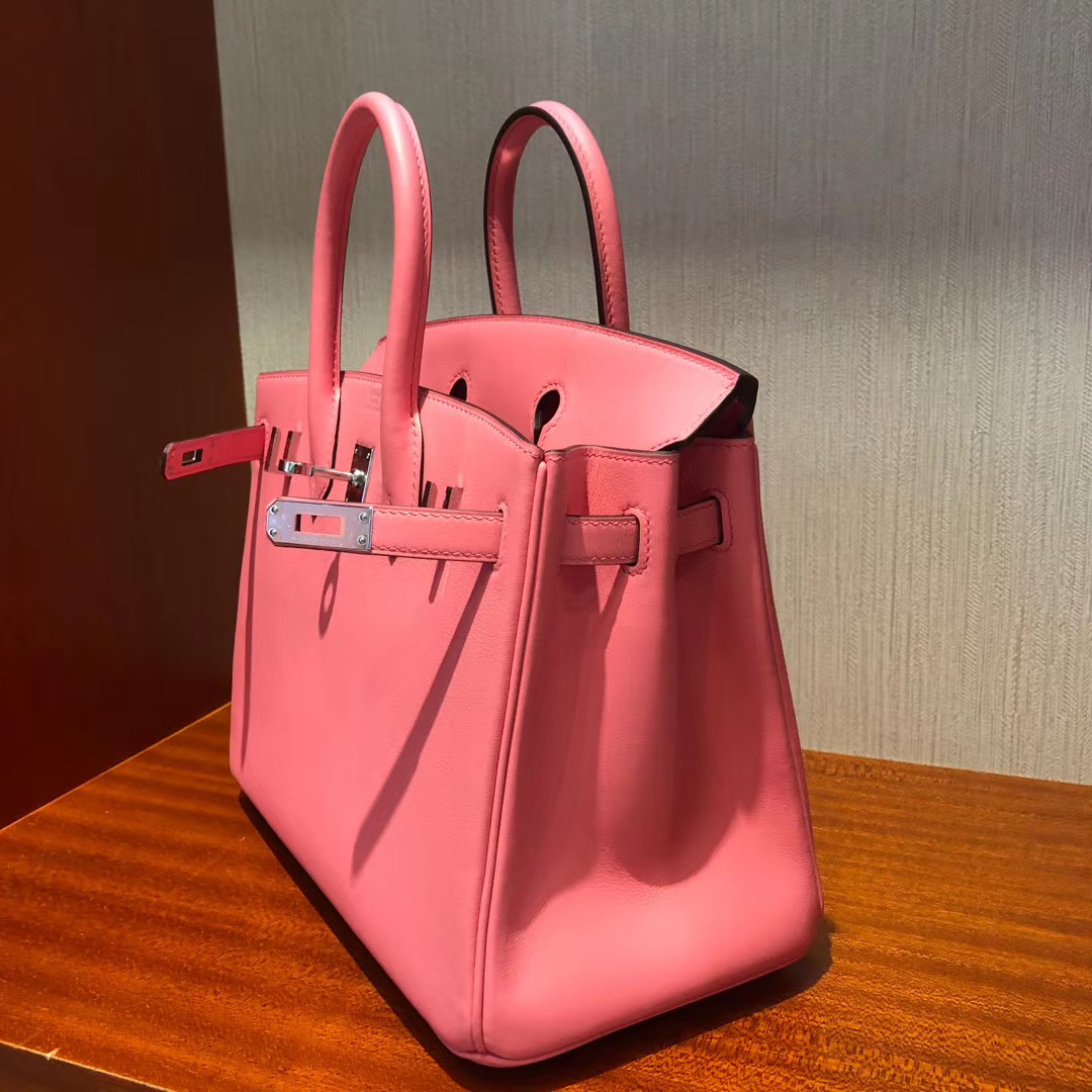 香港島中西區愛馬仕鉑金包 Hermes Birkin 25cm Swift K4 Rose Dete 夏日粉