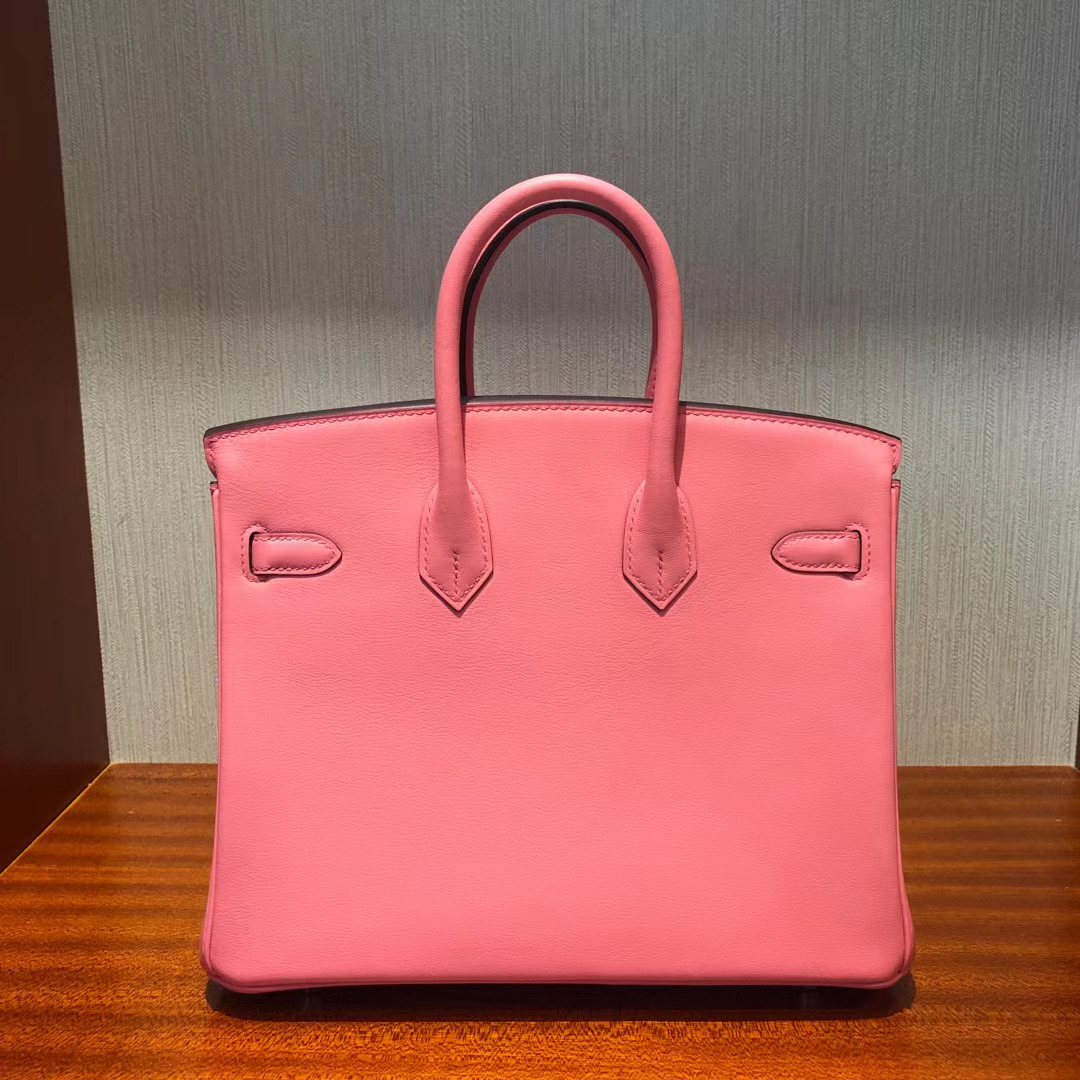 香港島中西區愛馬仕鉑金包 Hermes Birkin 25cm Swift K4 Rose Dete 夏日粉