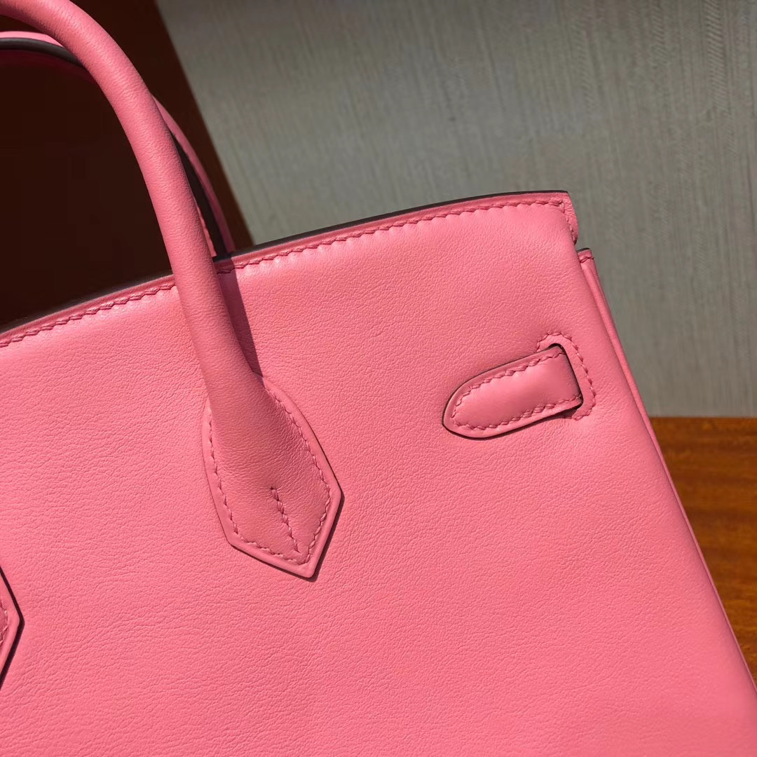 香港島中西區愛馬仕鉑金包 Hermes Birkin 25cm Swift K4 Rose Dete 夏日粉