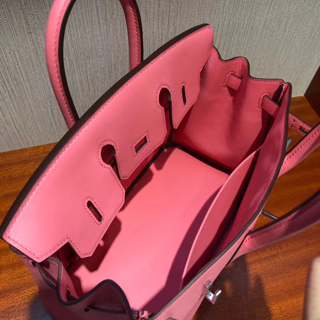 香港島中西區愛馬仕鉑金包 Hermes Birkin 25cm Swift K4 Rose Dete 夏日粉