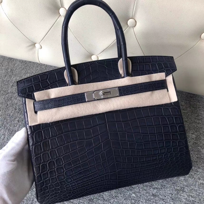 香港島中西區 Hermes Birkin 30CM CK76 深海藍 blue indgo 尼羅鱷