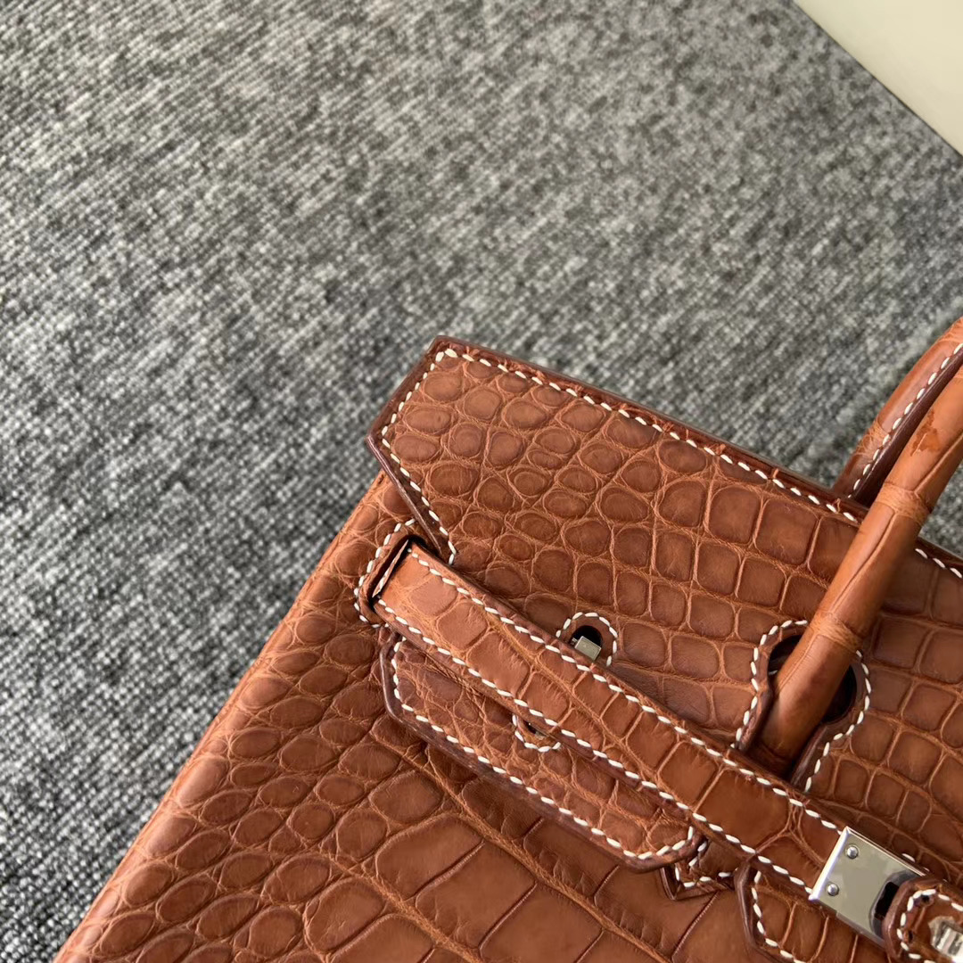 香港深水埗區 愛馬仕鉑金包價格 Hermes Birkin 25cm 霧面美洲鱷魚 馬鞍皮鱷魚