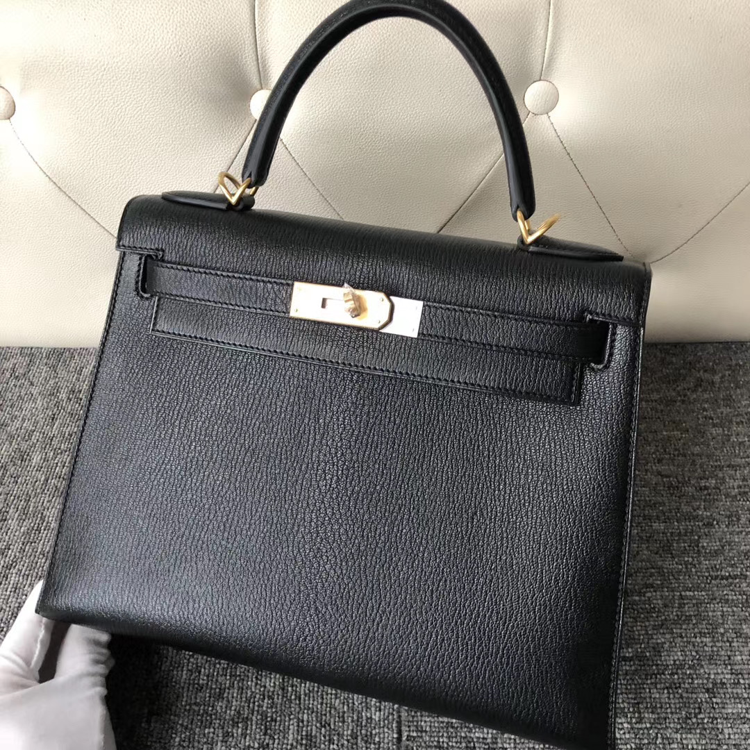 香港東區 南區 愛馬仕 Hermes Kelly 28cm Chevre 山羊皮 CK89 黑色 Black