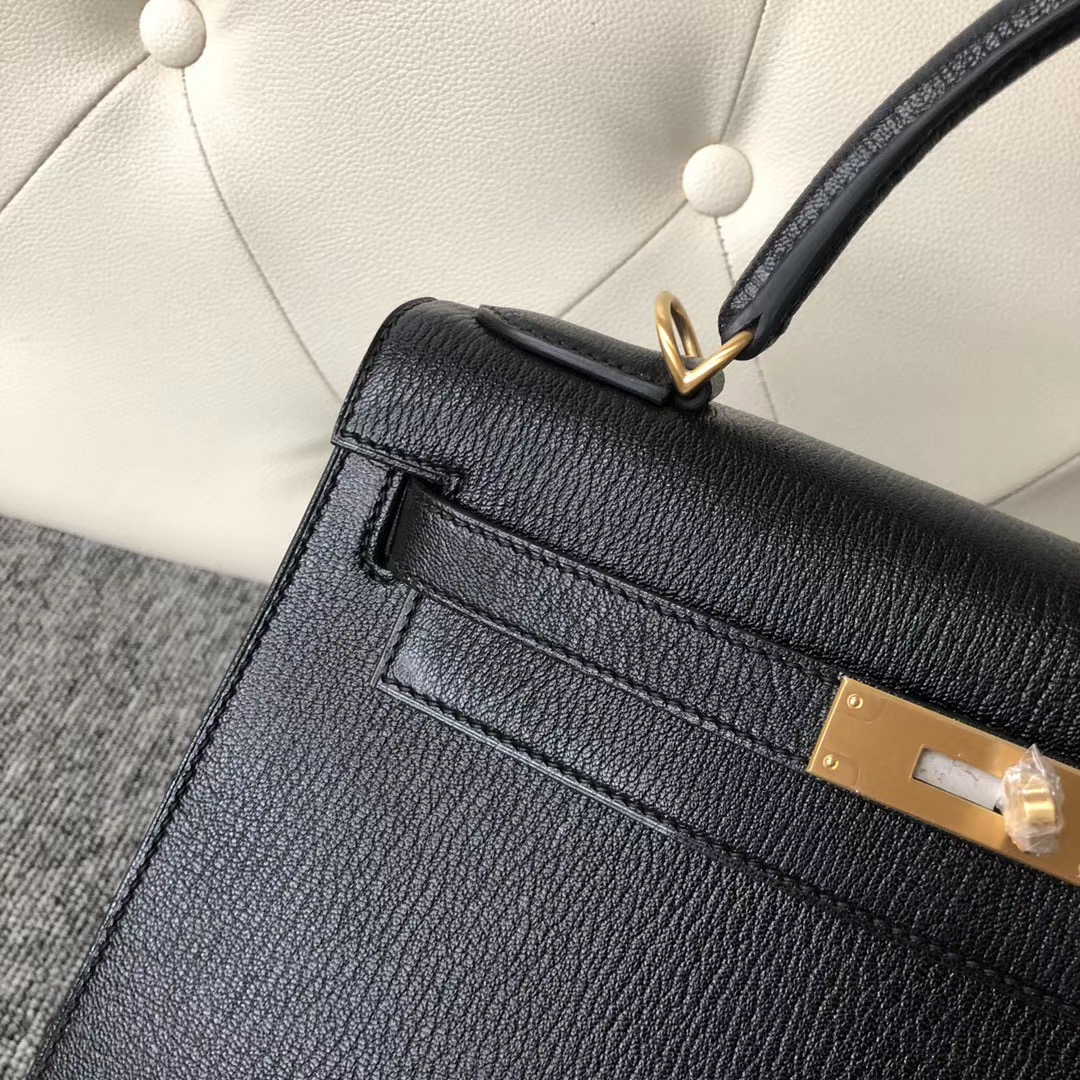 香港東區 南區 愛馬仕 Hermes Kelly 28cm Chevre 山羊皮 CK89 黑色 Black