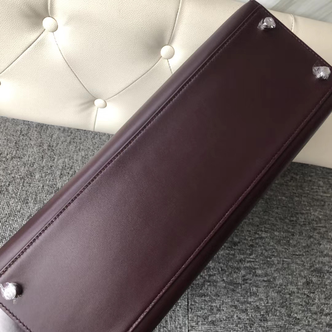 香港島中西區 Hermes Kelly 32cm Box Leather CK57波爾多酒紅 Bordeaux