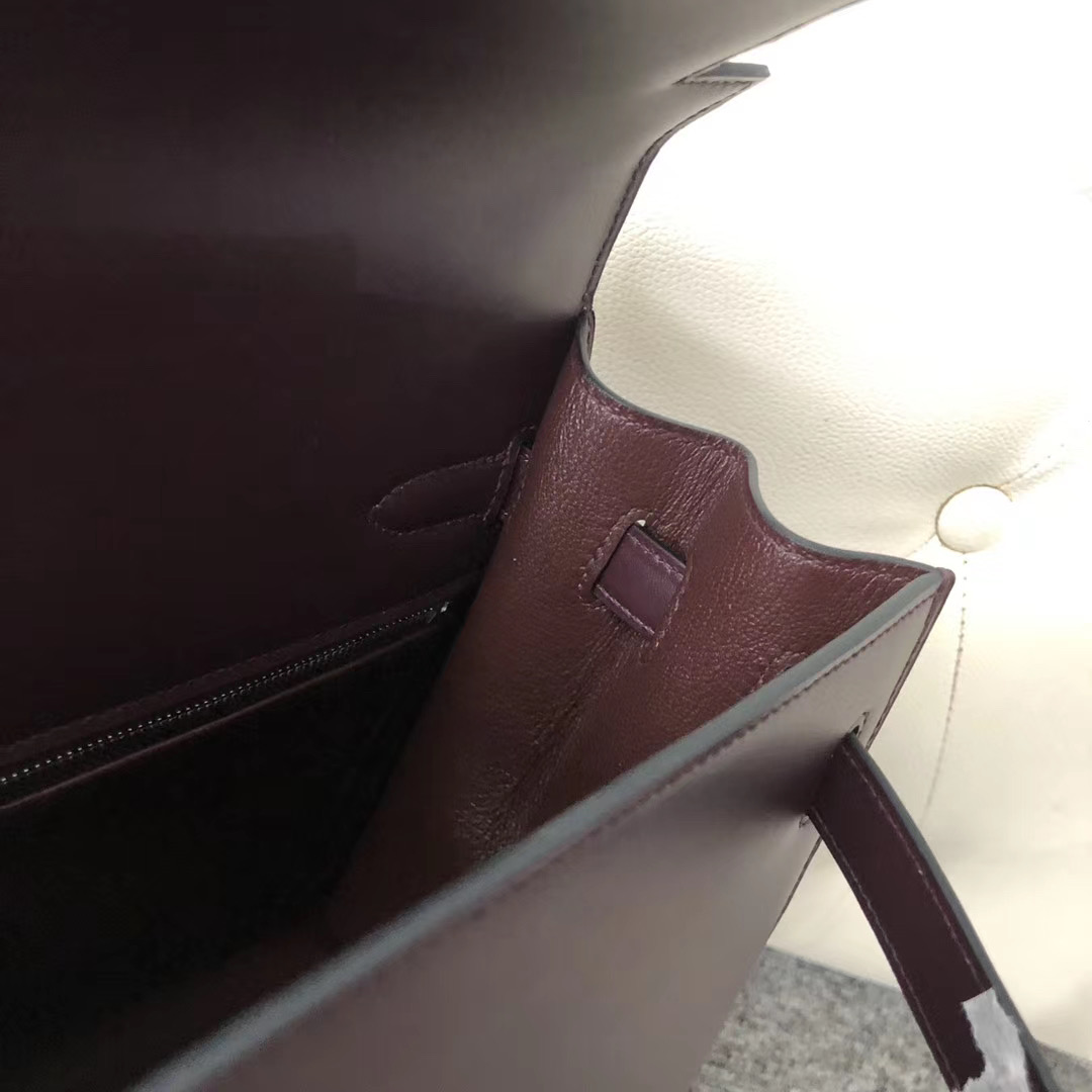 香港島中西區 Hermes Kelly 32cm Box Leather CK57波爾多酒紅 Bordeaux