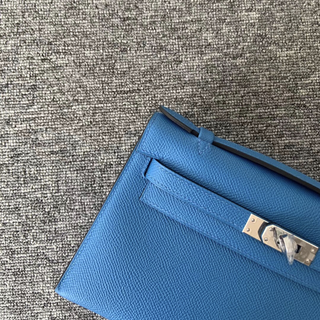 香港九龍城區 Hermes MiniKelly pochette B3 坦桑尼亞藍 Blue Zanzibar