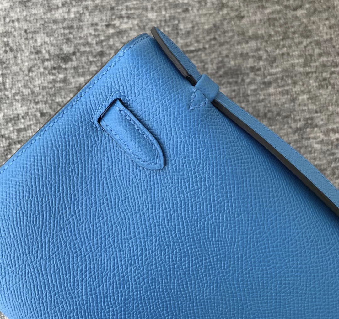 香港九龍城區 Hermes MiniKelly pochette B3 坦桑尼亞藍 Blue Zanzibar