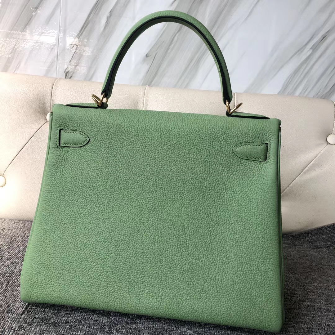 香港東區愛馬仕 Hermes Kelly 28cm Togo 3I 牛油果綠 Vert Criquet 蟋蟀綠