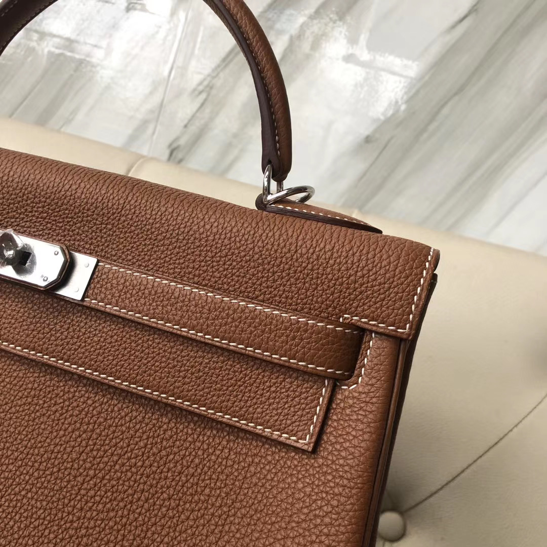 臺灣桃園市愛馬仕凱莉包 Hermes Kelly 32cm togo ck37 gold 金棕色