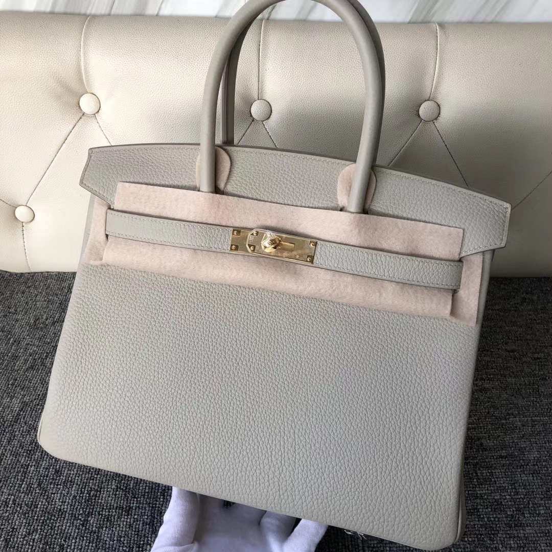 臺灣新北市鉑金包定制價格 Hermes Birkin 30cm Togo CK80 Grey Pearl