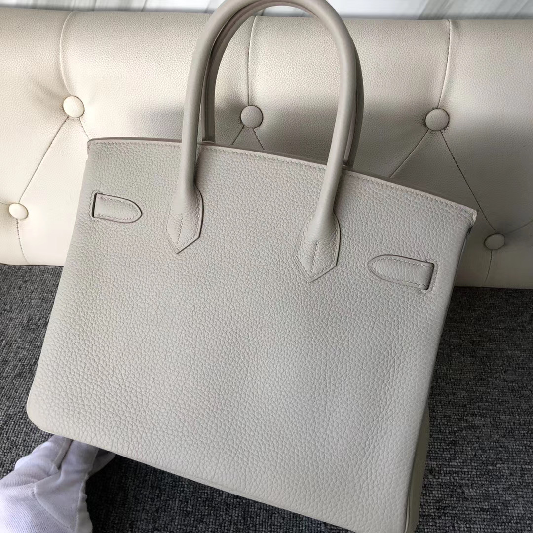 臺灣新北市鉑金包定制價格 Hermes Birkin 30cm Togo CK80 Grey Pearl