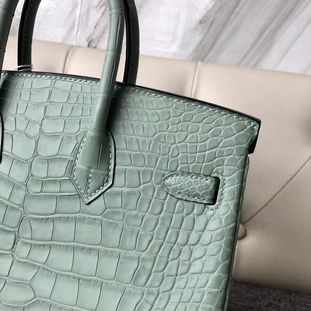 臺灣臺北市鉑金包愛馬仕多少錢 Hermes Birkin 25cm 6U mint green 新薄荷綠