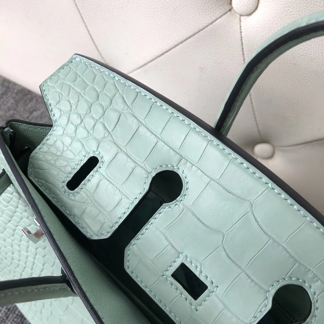 臺灣臺北市鉑金包愛馬仕多少錢 Hermes Birkin 25cm 6U mint green 新薄荷綠