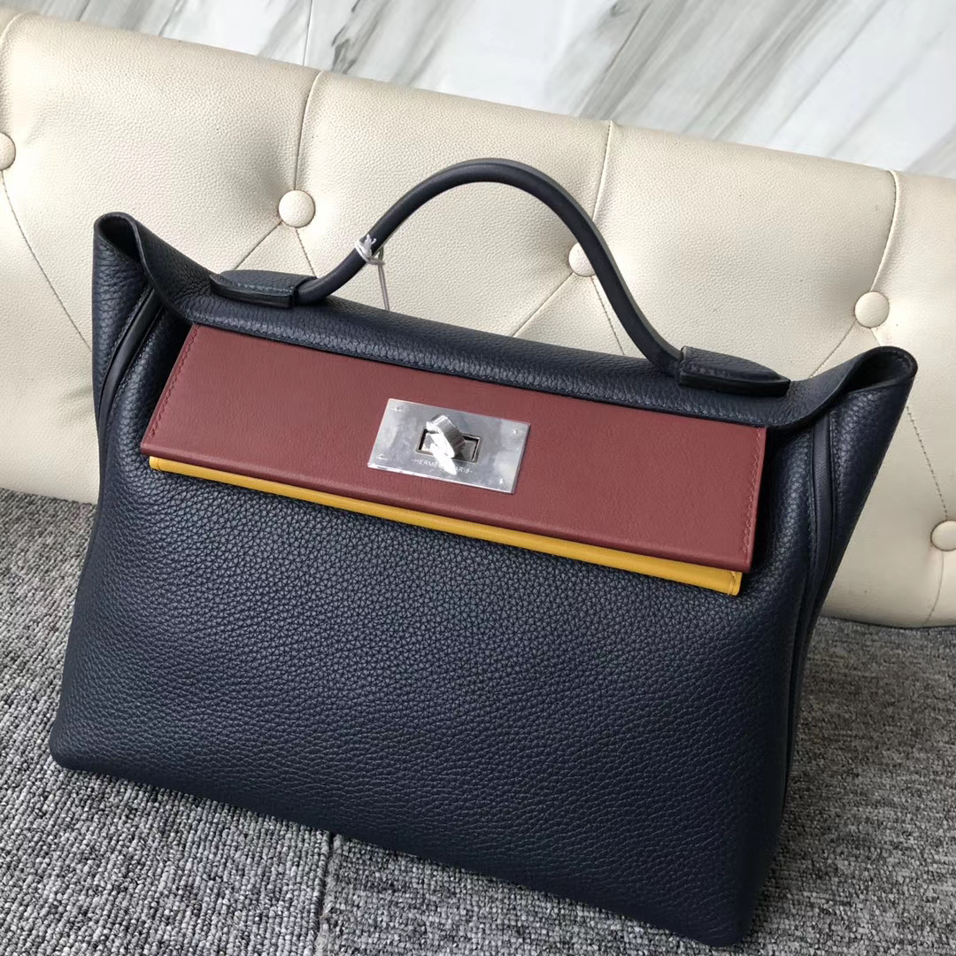 臺中市Hermes Kelly 24/24 29 bag 2Z午夜藍/CK55愛馬仕紅/9D琥珀黃