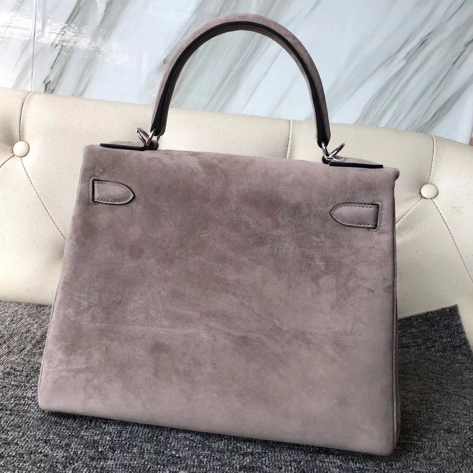 香港東區愛馬仕凱莉包價格 Hermes Kelly 28cm Sellier 麂皮 M8 gris asphalte