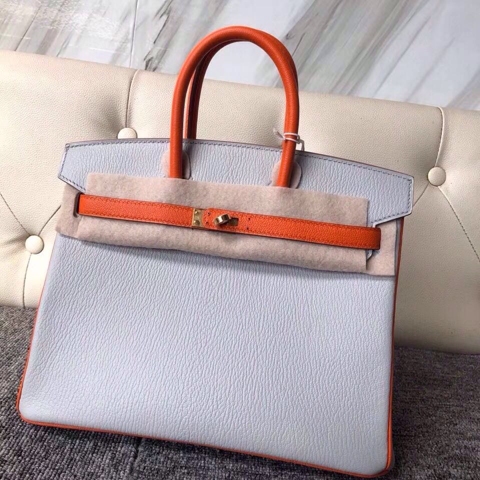 新界 北區 愛馬仕鉑金包 Hermes Birkin 25cm Chevre CK80 grey pearl 9T Capucine