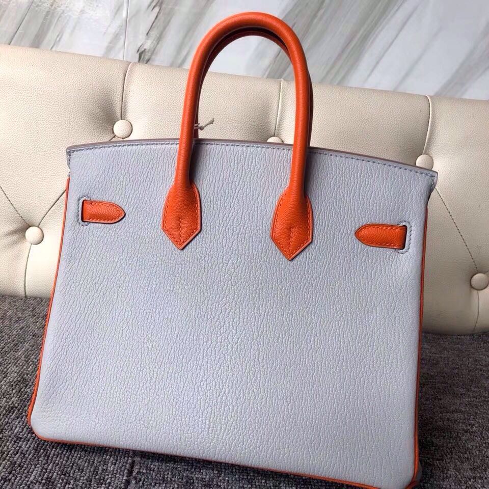 新界 北區 愛馬仕鉑金包 Hermes Birkin 25cm Chevre CK80 grey pearl 9T Capucine