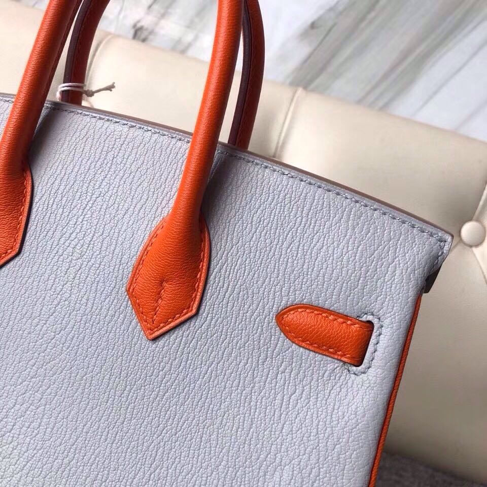 新界 北區 愛馬仕鉑金包 Hermes Birkin 25cm Chevre CK80 grey pearl 9T Capucine