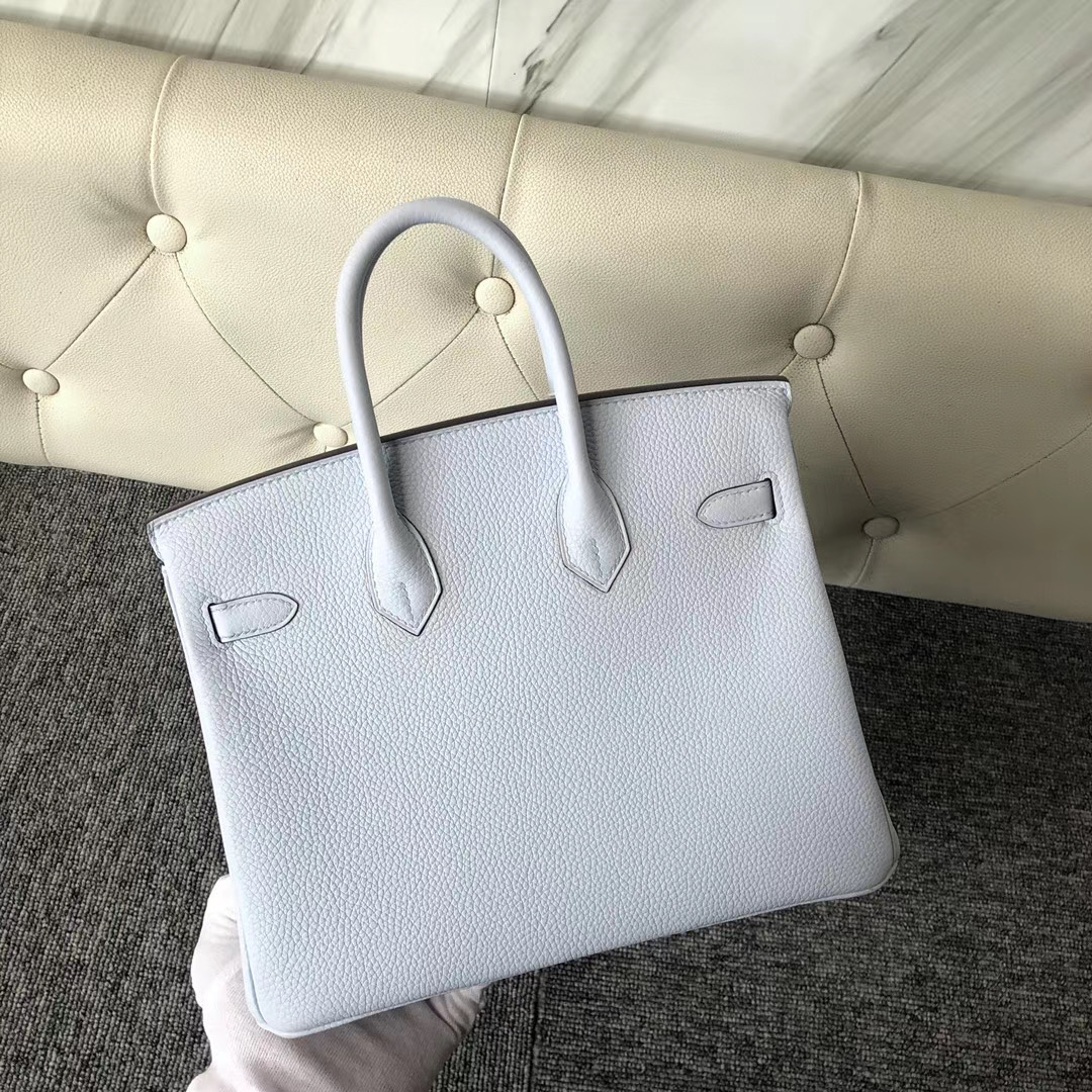 香港灣仔區愛馬仕鉑金包價格 Hermes Birkin 25cm Togo T0霧藍色 Blue Brume