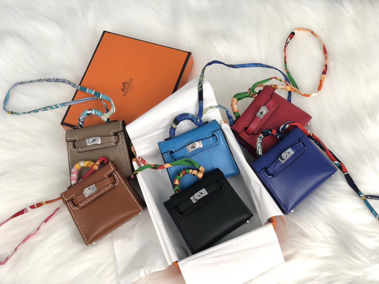 Hermes Kelly twilly 小包包掛件 kelly 掛飾 全手工蜜蠟線縫制