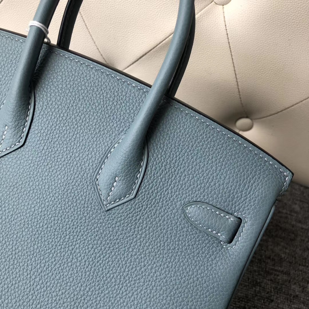 臺灣高雄市 愛馬仕鉑金包 Hermes Birkin 25cm Togo 7G Ciel 天青色