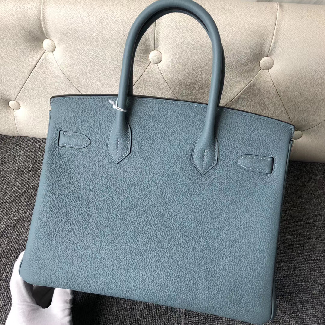 臺灣臺北市 愛馬仕鉑金包 Hermes Birkin 30cm Togo 7G Ciel 天青色