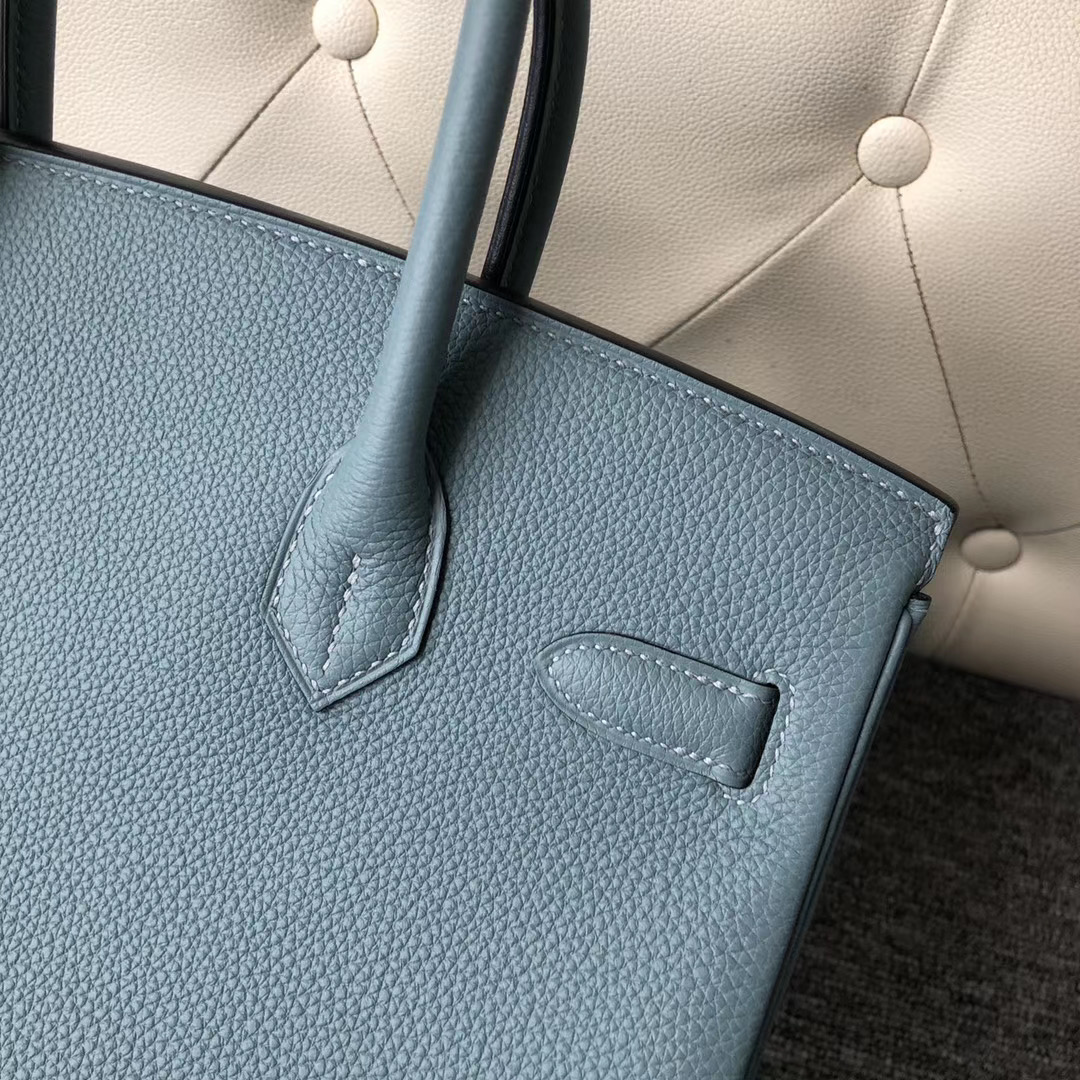 臺灣臺北市 愛馬仕鉑金包 Hermes Birkin 30cm Togo 7G Ciel 天青色