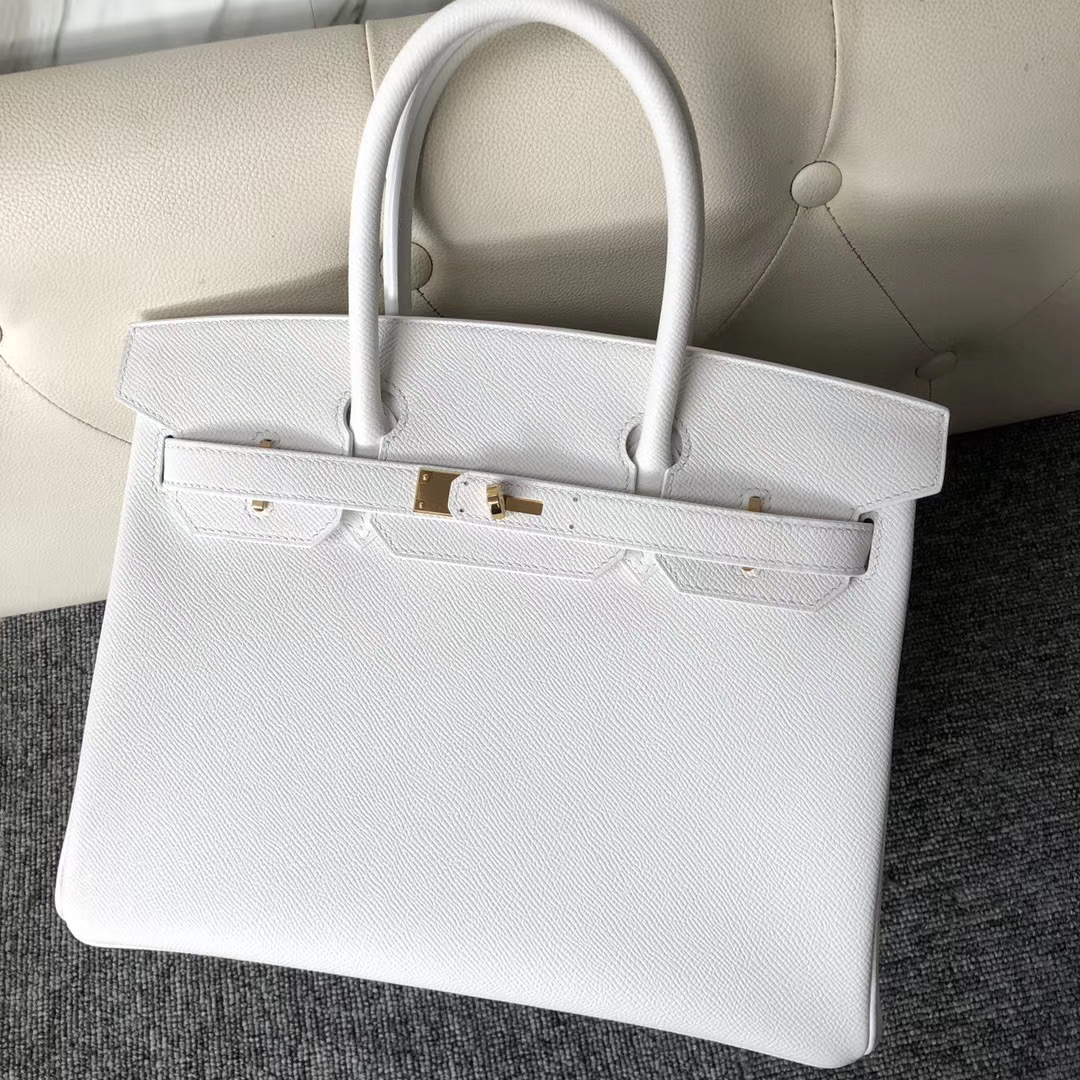 臺灣臺北市愛馬仕鉑金包 Hermes Birkin 30cm Epsom 01 Pure white 純白色