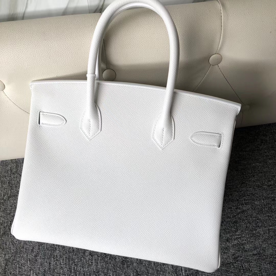 臺灣臺北市愛馬仕鉑金包 Hermes Birkin 30cm Epsom 01 Pure white 純白色