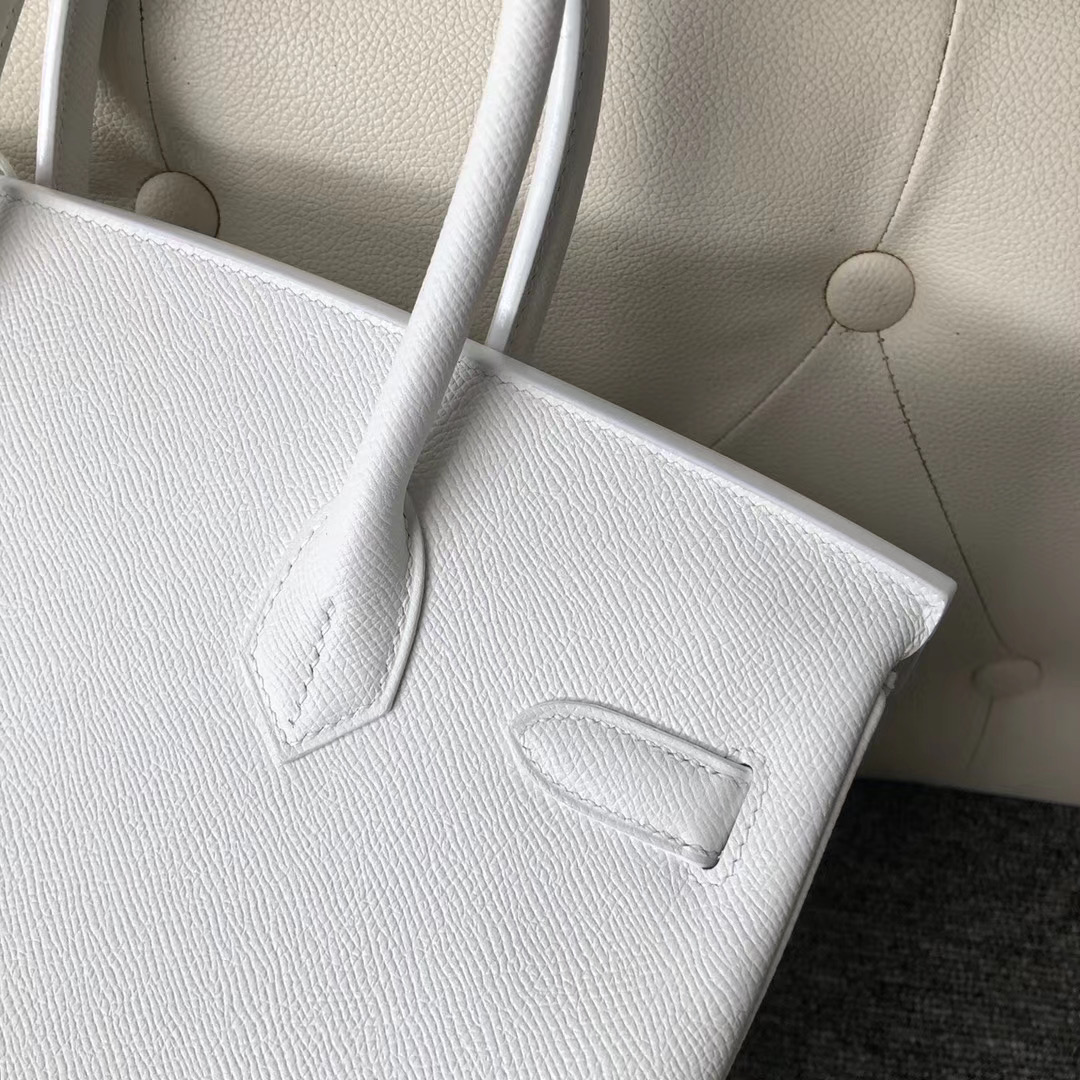 臺灣臺北市愛馬仕鉑金包 Hermes Birkin 30cm Epsom 01 Pure white 純白色